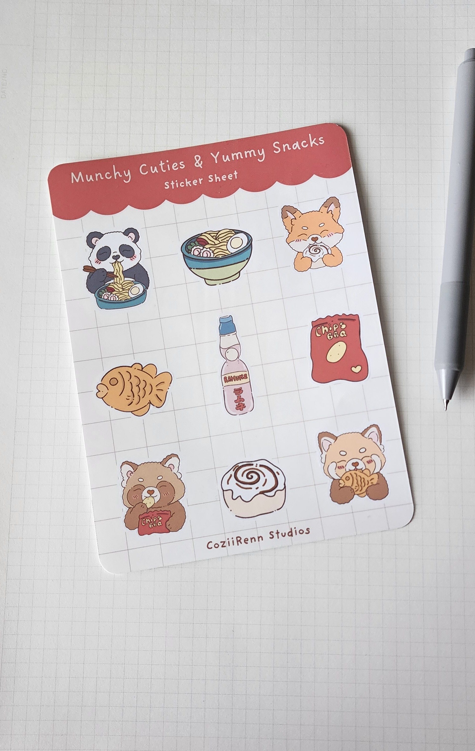 Munchy Cuties & Yummy Snacks Sticker Pack