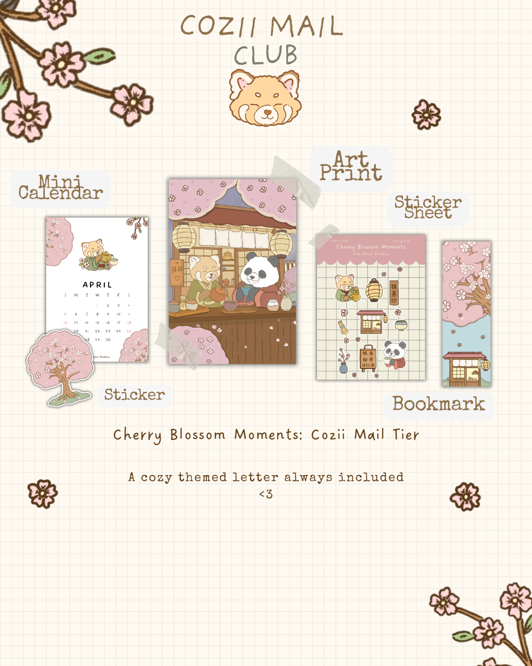 Cozii Mail Club: April Mail