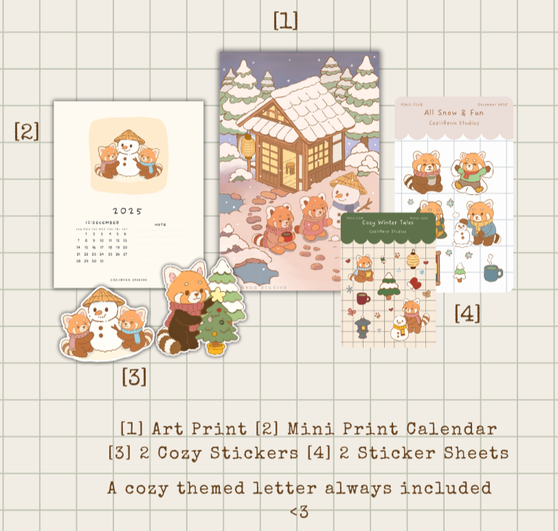 Cozii Mail Club: December Mail