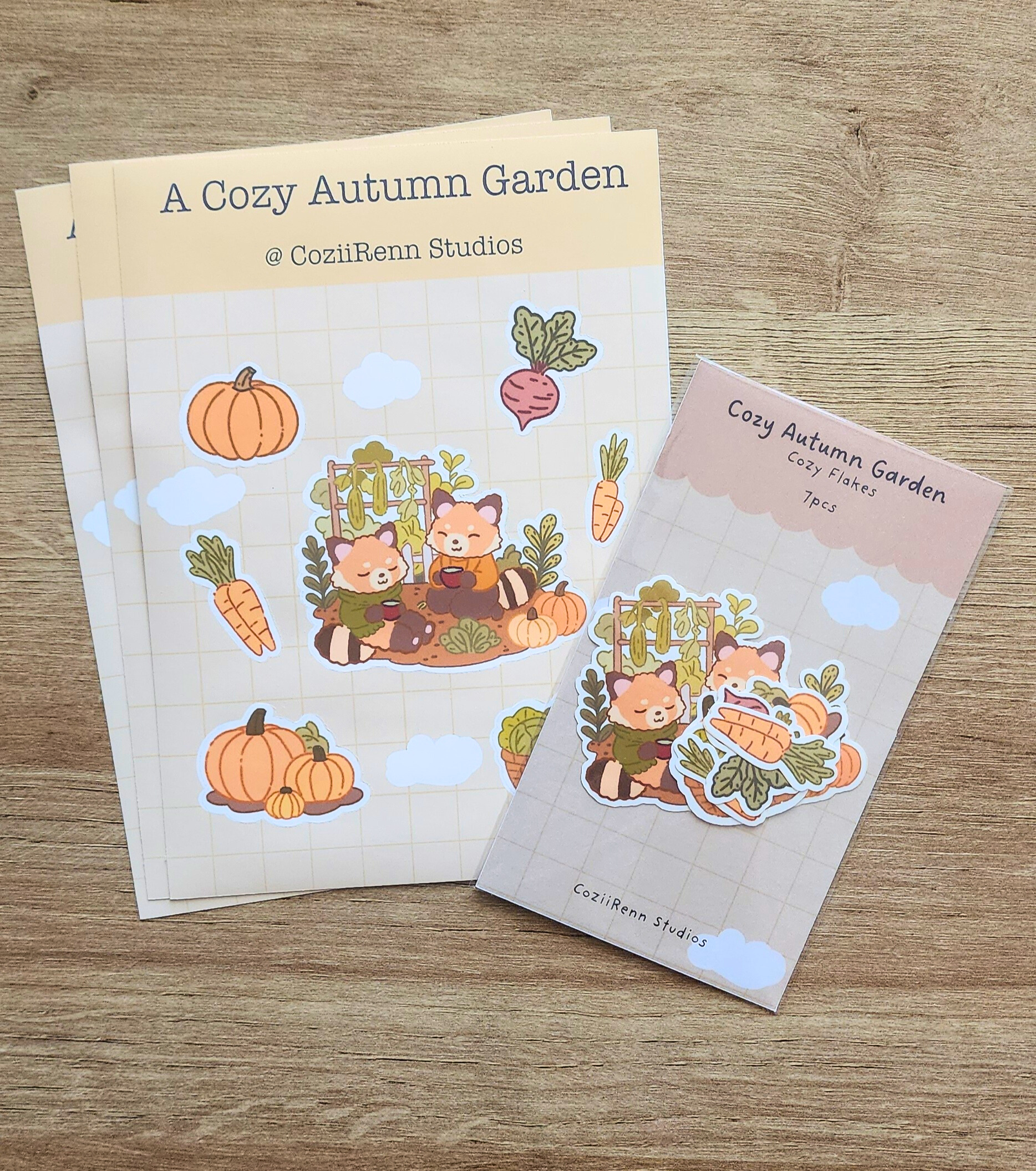 Cozy Autumn Garden + Freebie Sticker Flakes