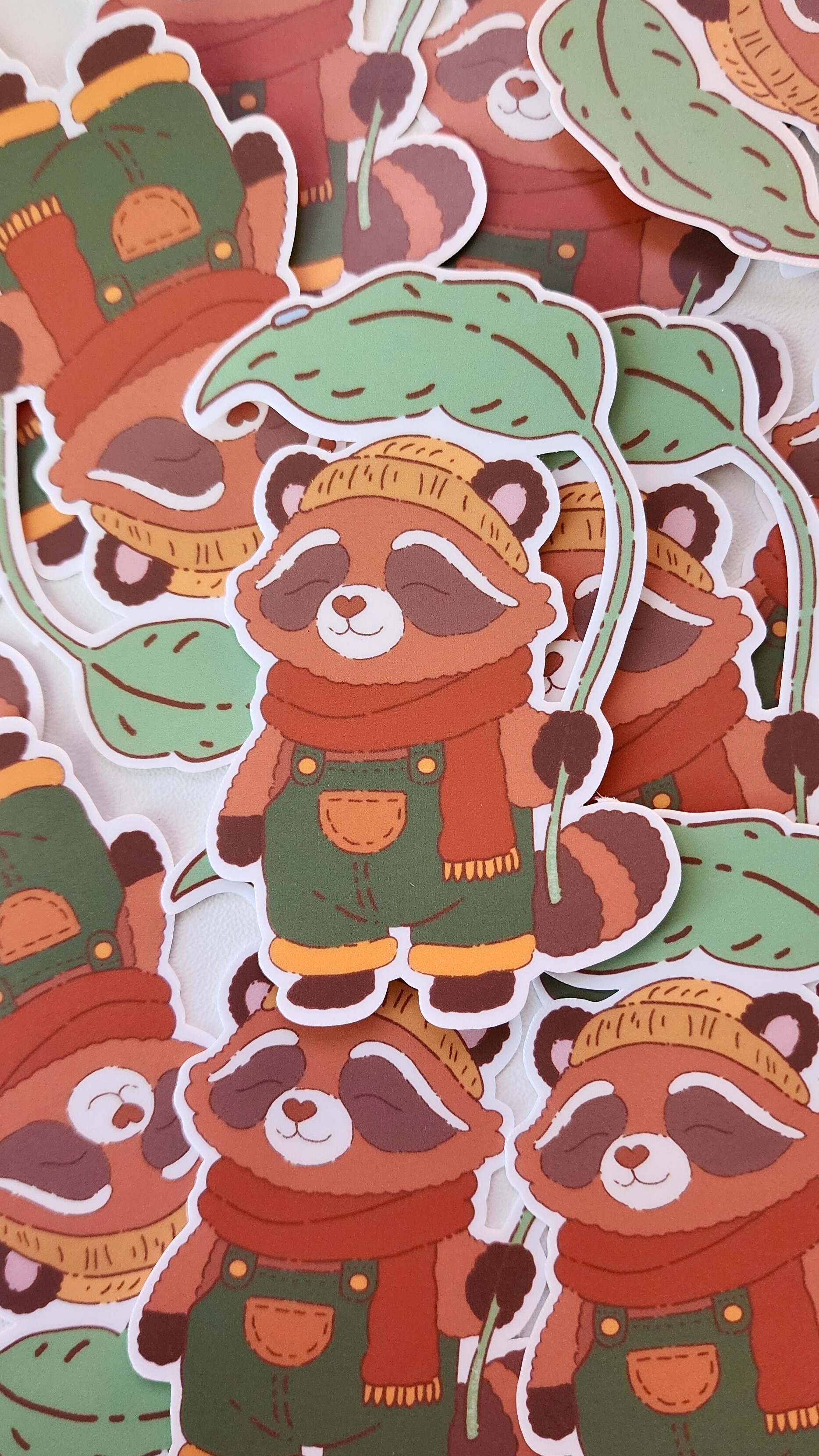 Rainy Day Tanuki Sticker