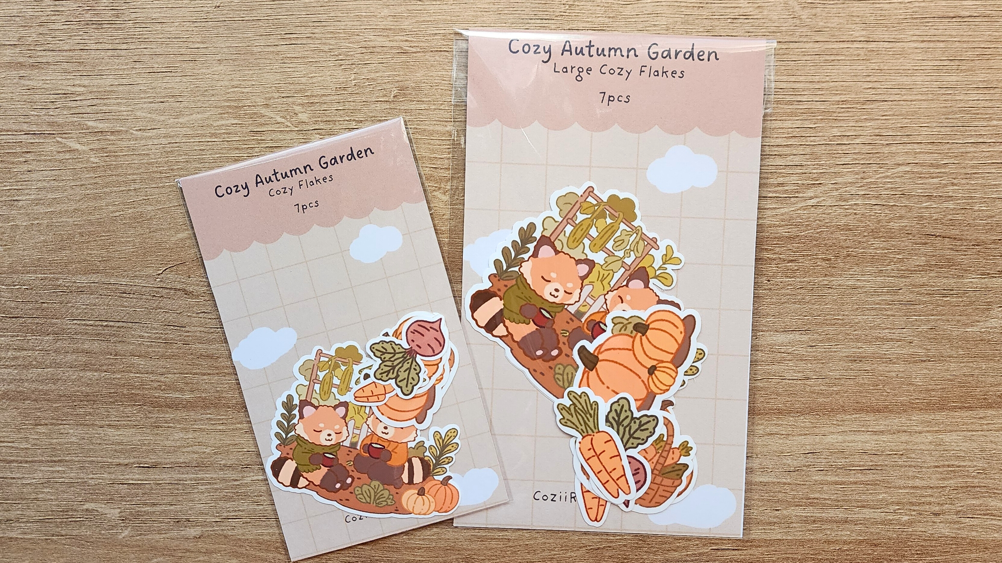 Cozy Autumn Garden Large Sticker Flakes + Sticker Flake Freebie
