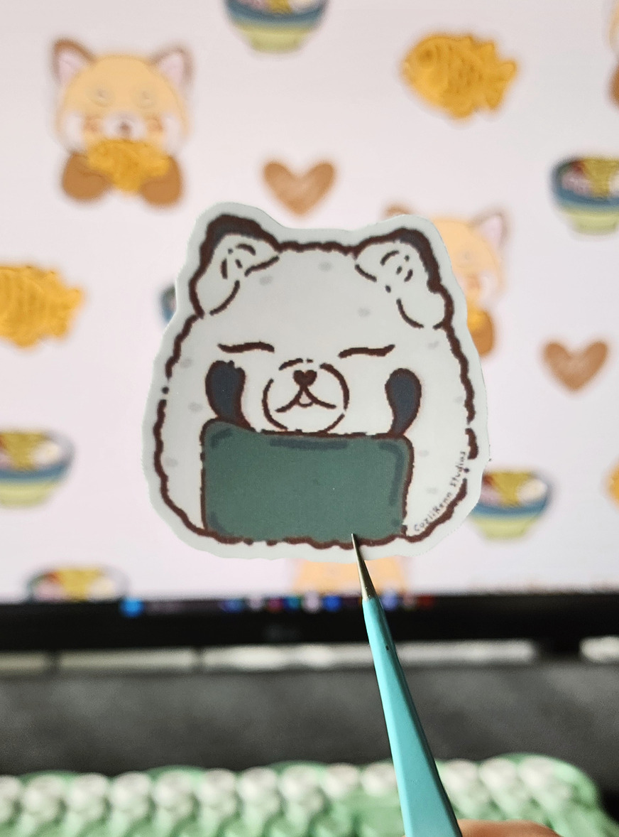Red Panda Kimbap Sticker