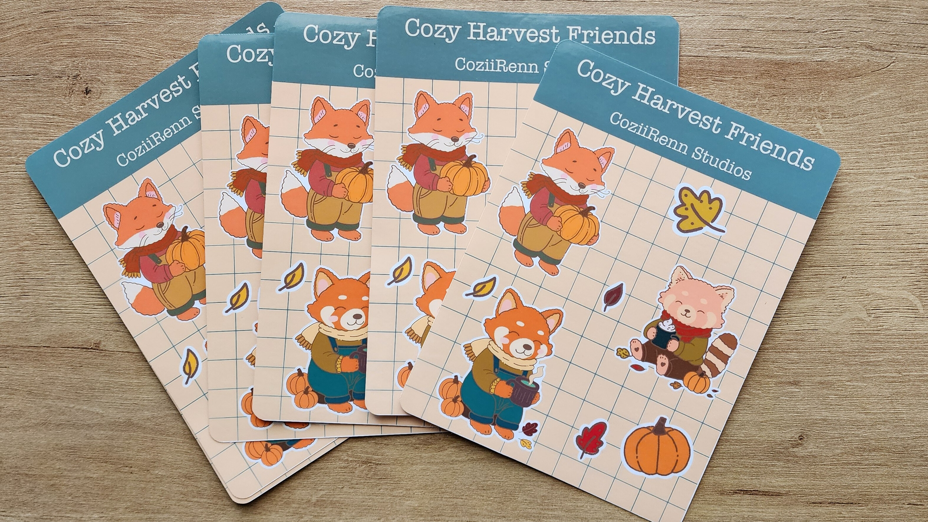Cozy Harvest Friends Sticker Sheet