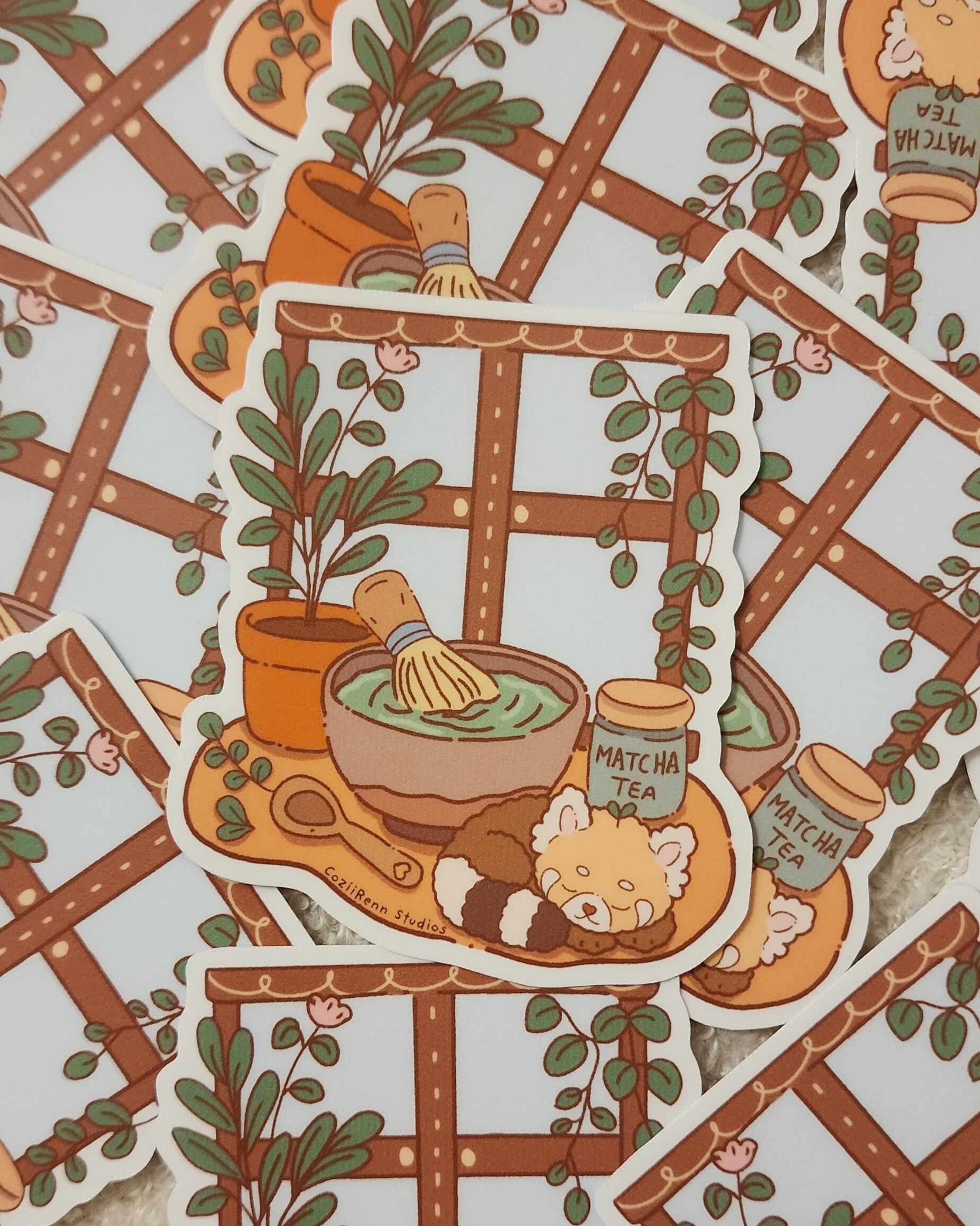 Cute Matcha Tea Time Sticker