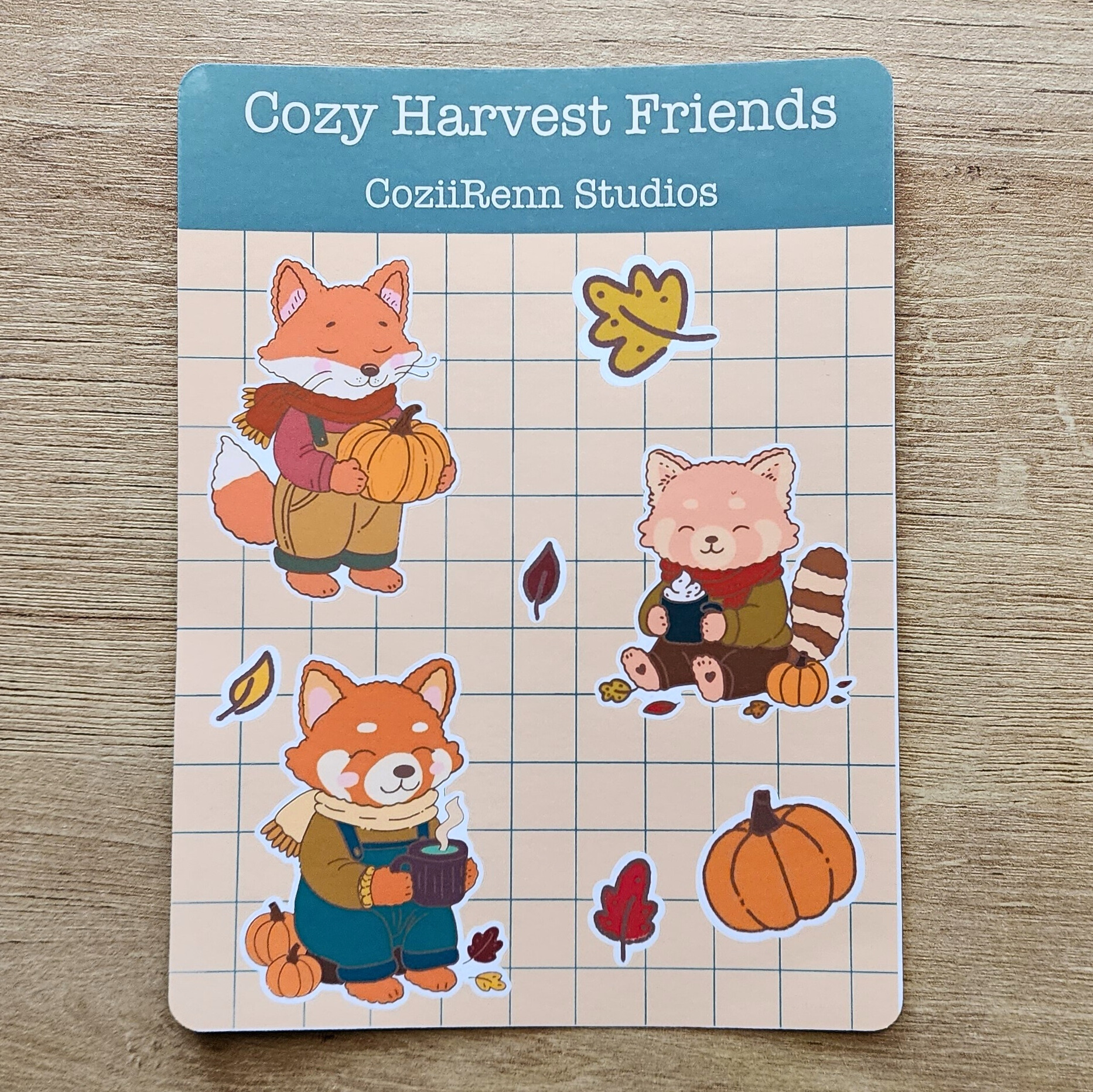Cozy Harvest Friends Sticker Sheet