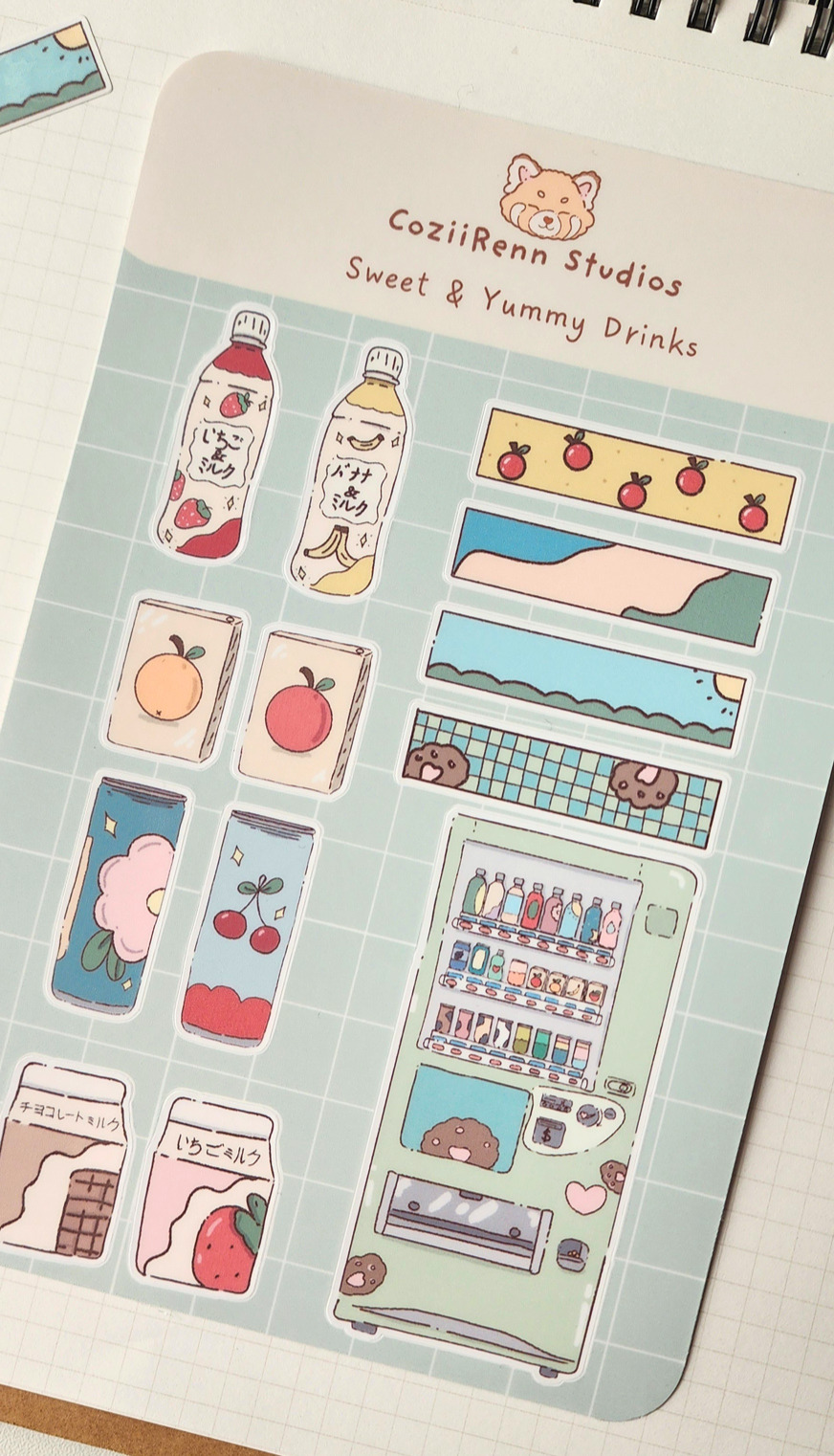 Sweet & Yummy Drinks Sticker Sheet