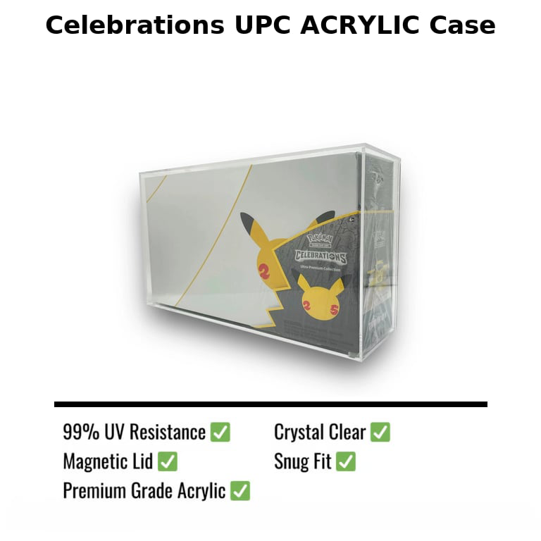 Pokémon Celebration UPC Acrylic Case(Also fits Charizard UPC)