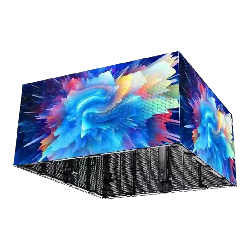 Transparent LED display screen on the stage