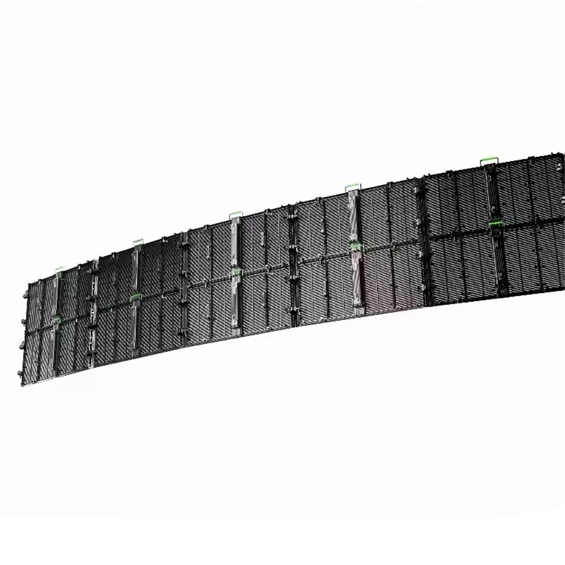 Transparent LED display screen on the stage