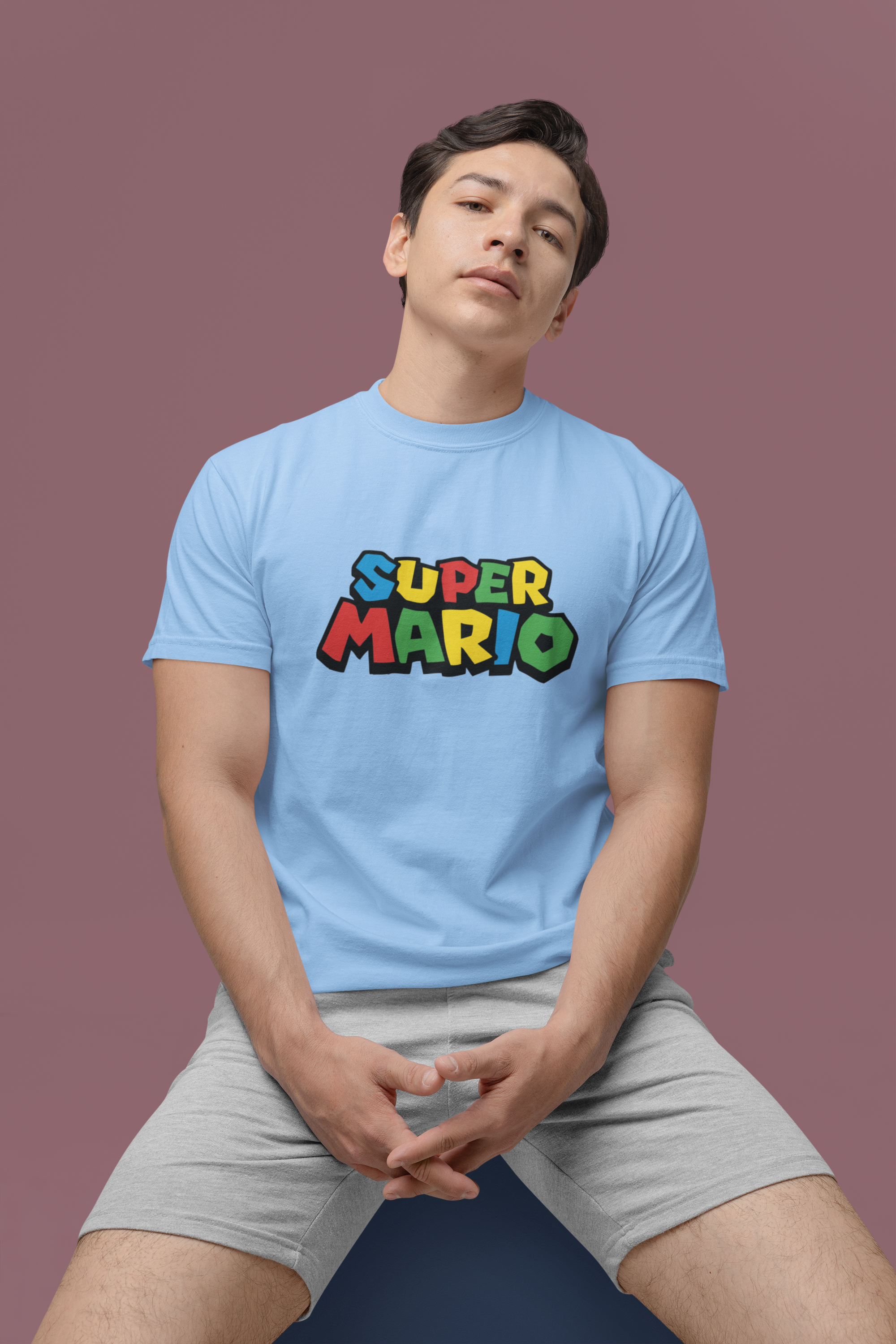 Super Mario T-Shirt Sky Blue