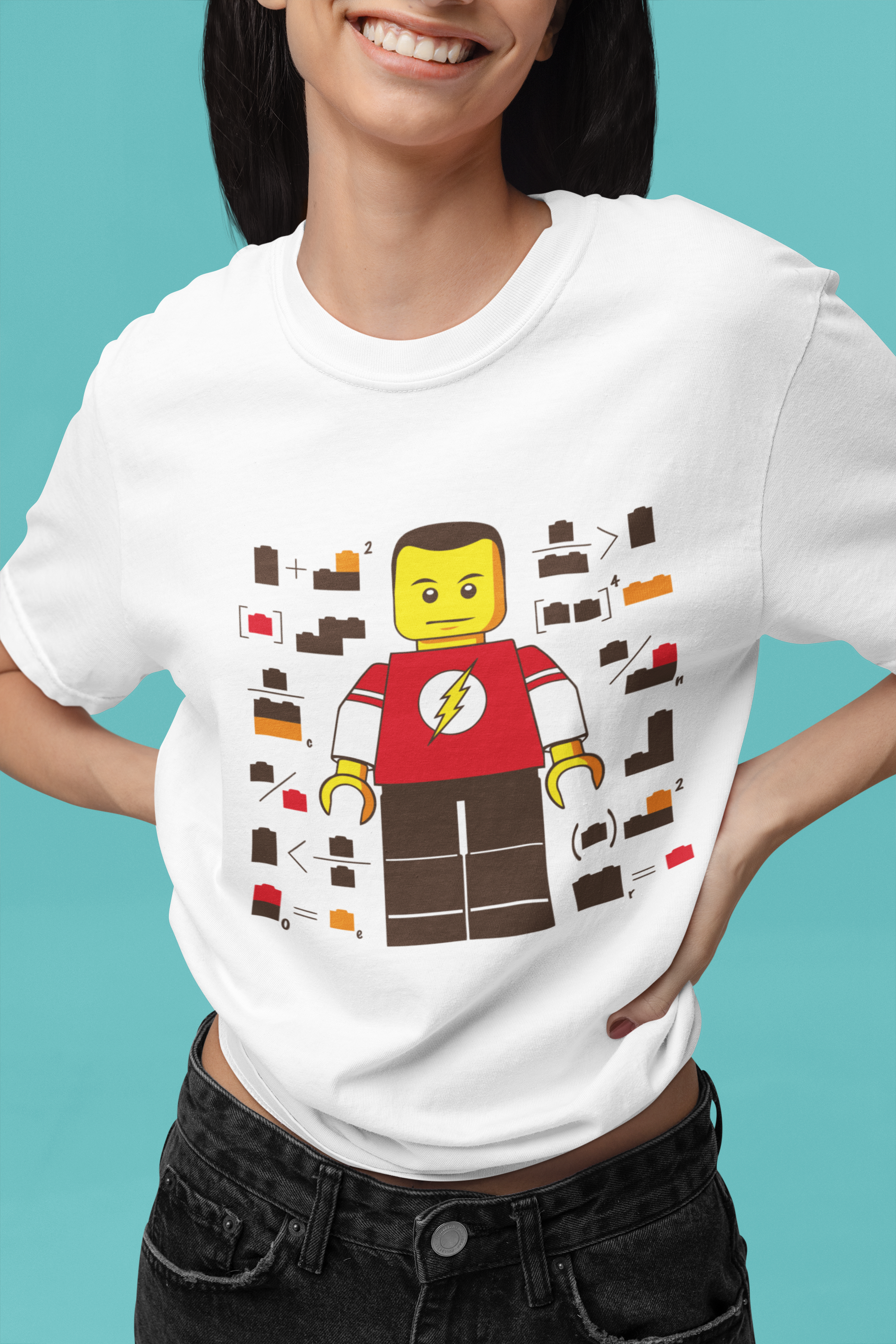 White Dropshoulder Unisex T-Shirt