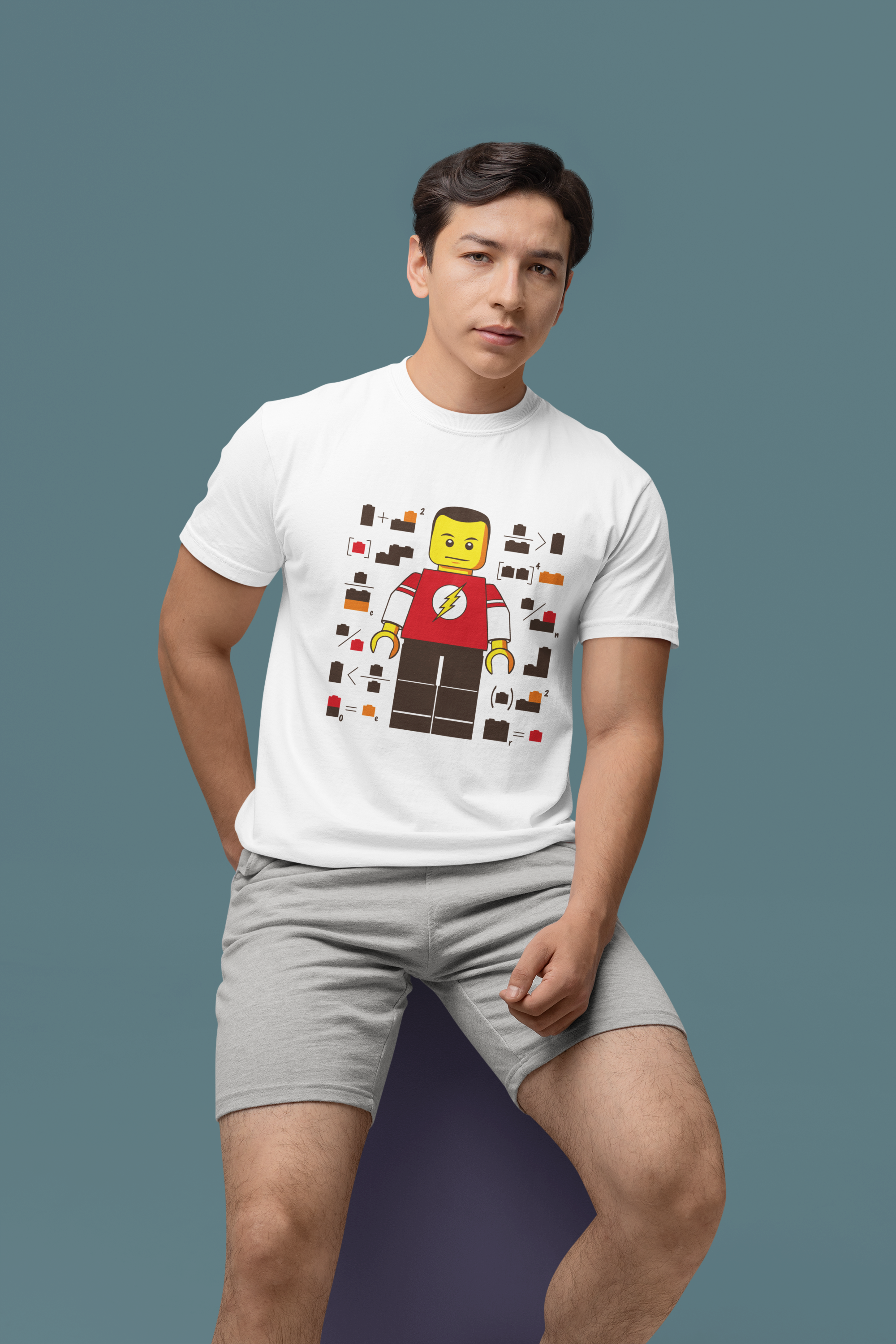 White Dropshoulder Unisex T-Shirt