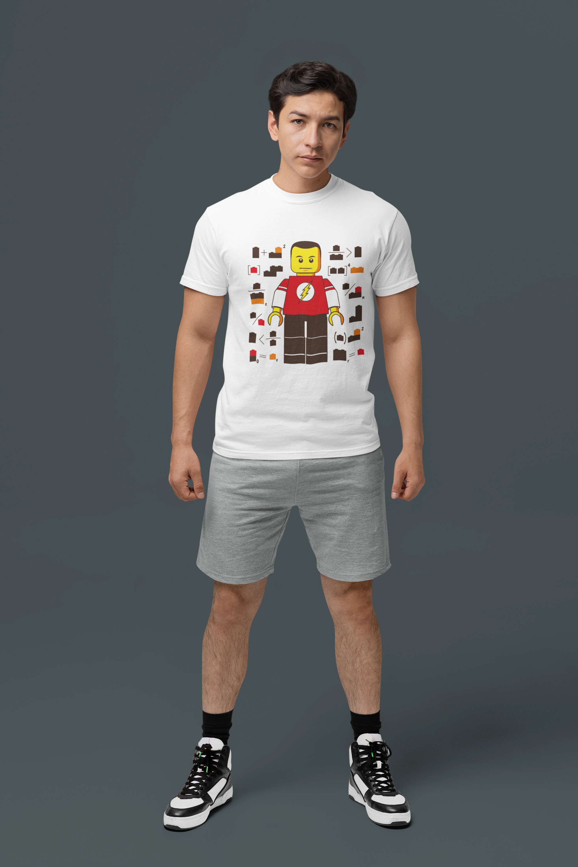 White Dropshoulder Unisex T-Shirt