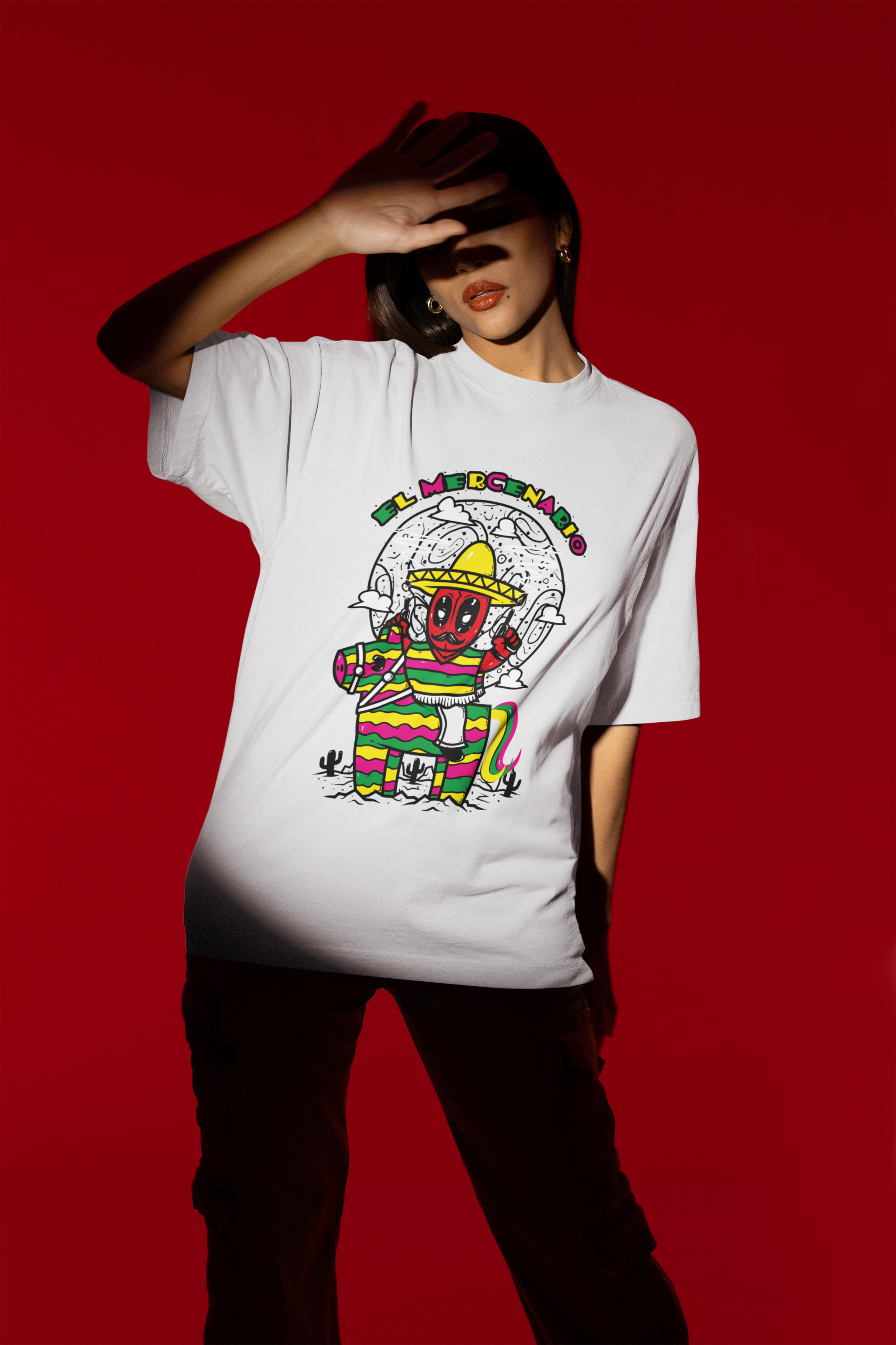 White Drop shoulder T-Shirt Unisex