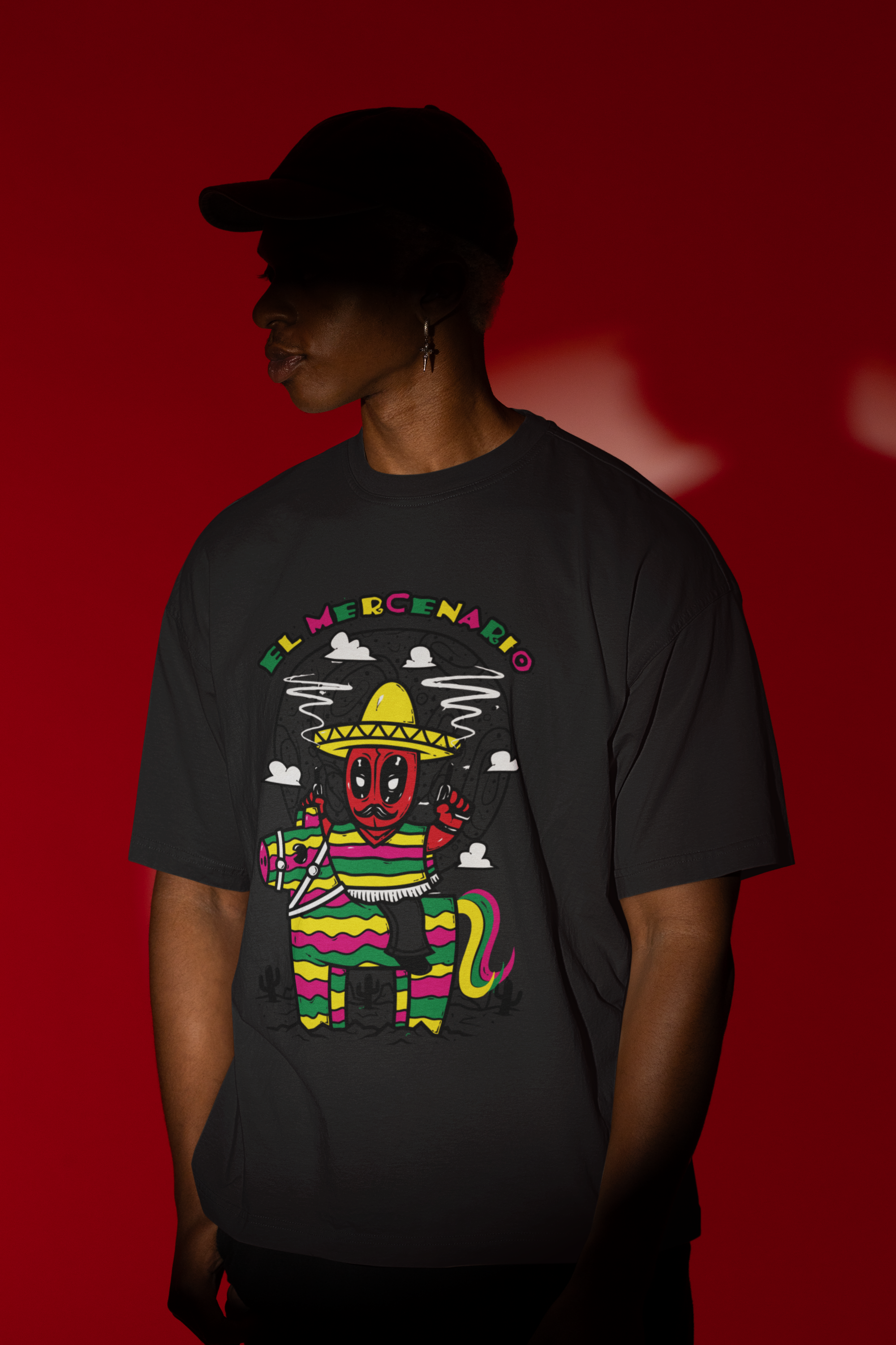 White Drop shoulder T-Shirt Unisex