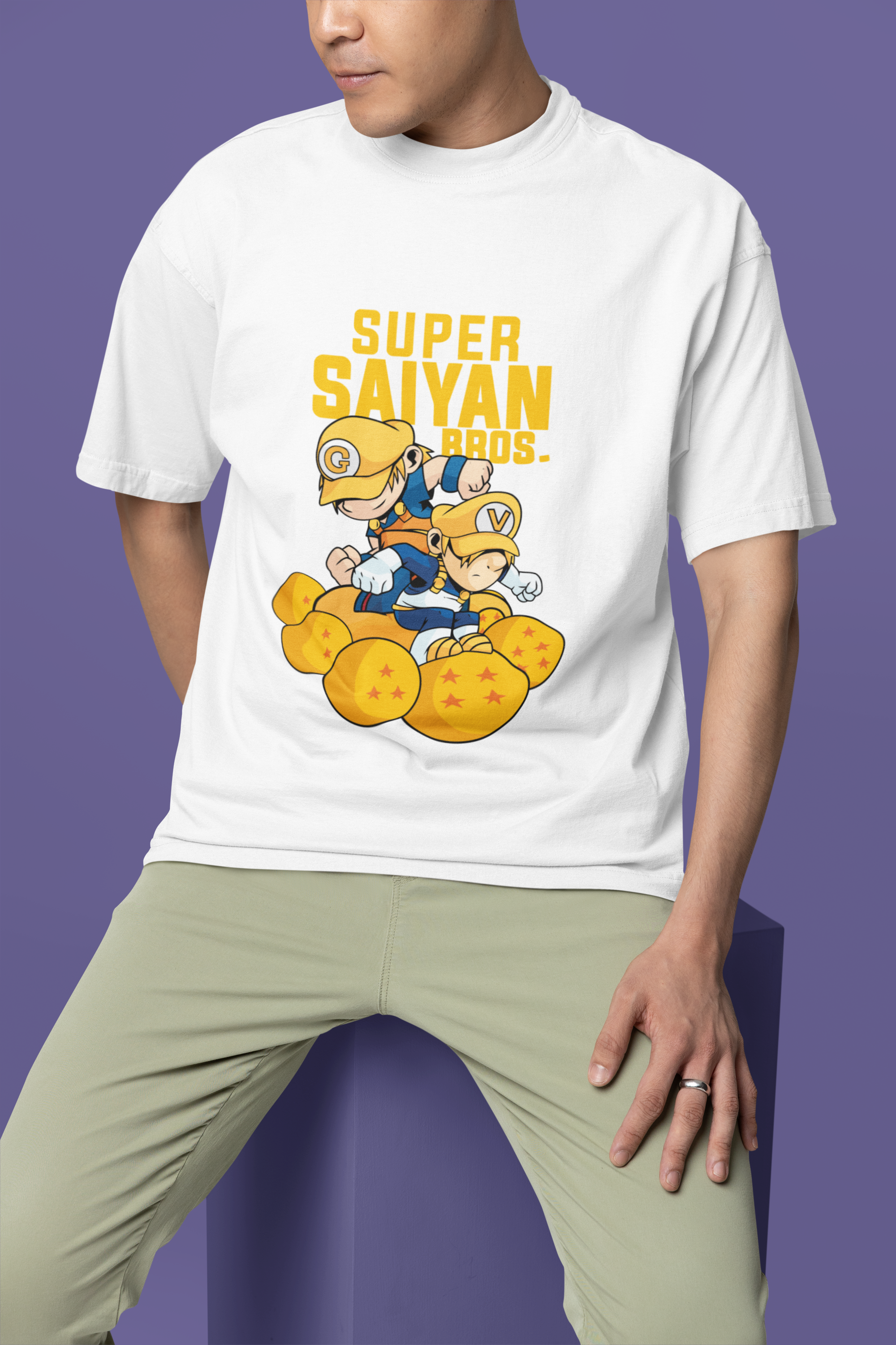 Super Saiyan Bros White T-Shirt