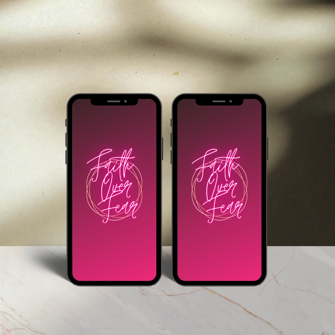 Faith Over Fear Wallpaper Bundle - Digital Download