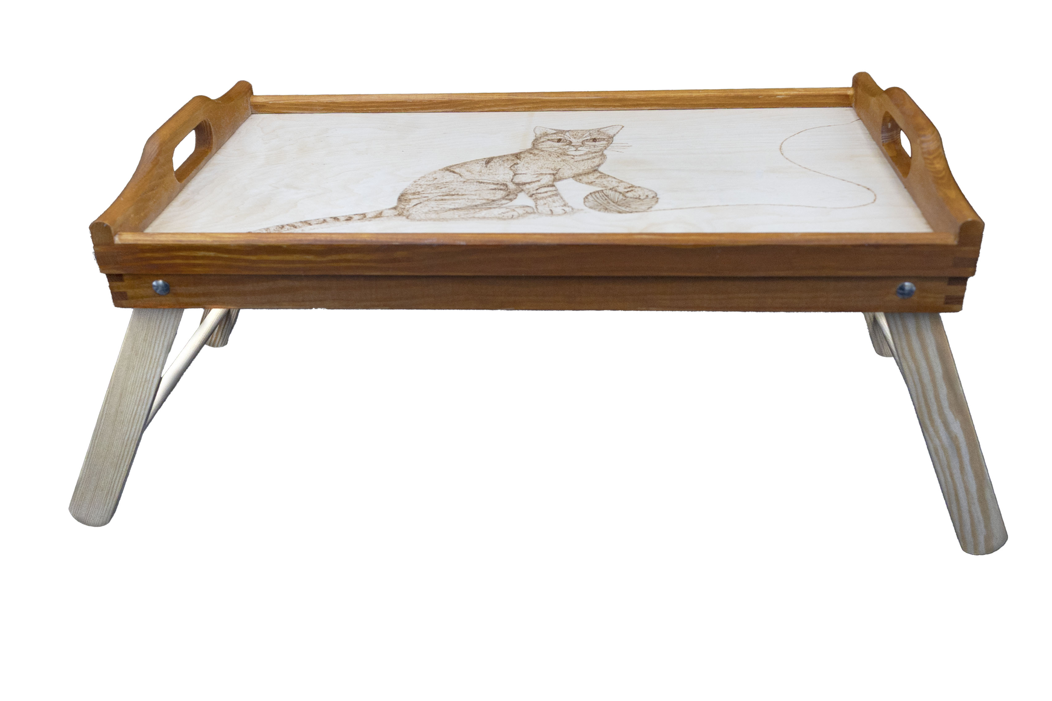 Klappbares Tablett  Katze