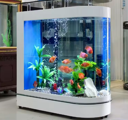 Modern Curved Glass Aquarium