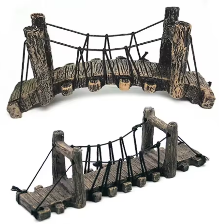 Miniature Wooden Suspension Bridge