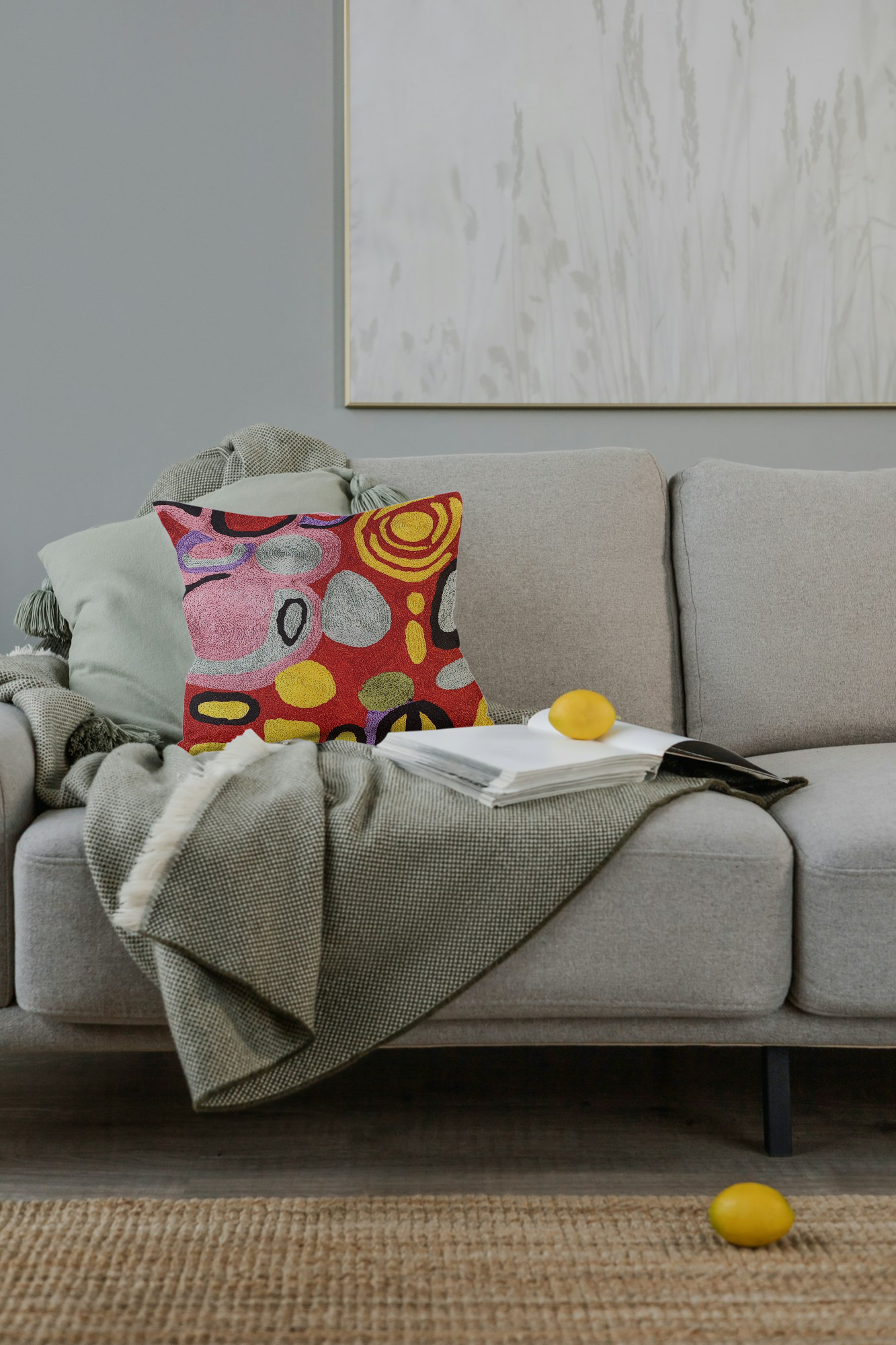 Abstract Throw Pillow