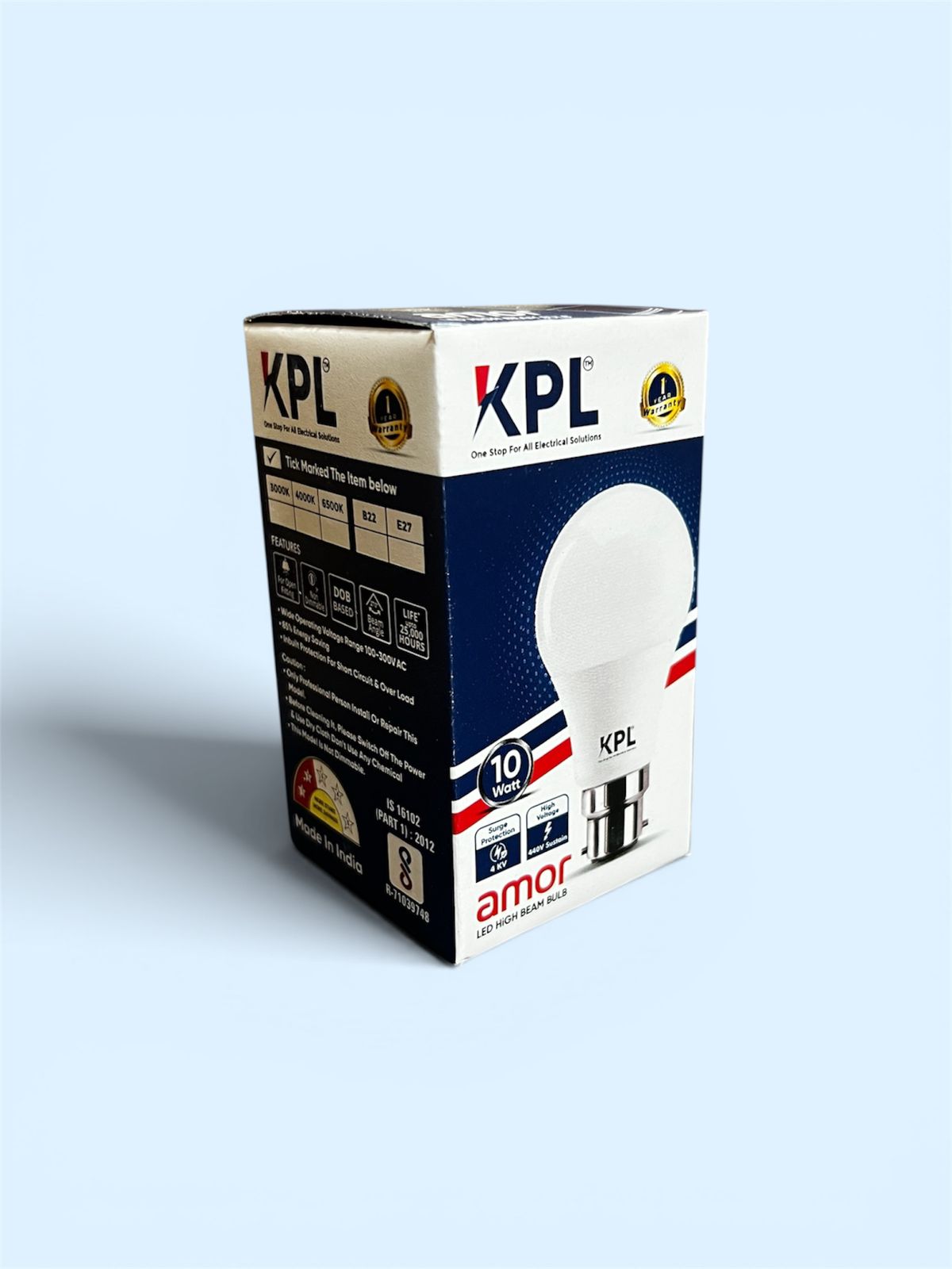 KPL Amor Bulb White 10 Watts
