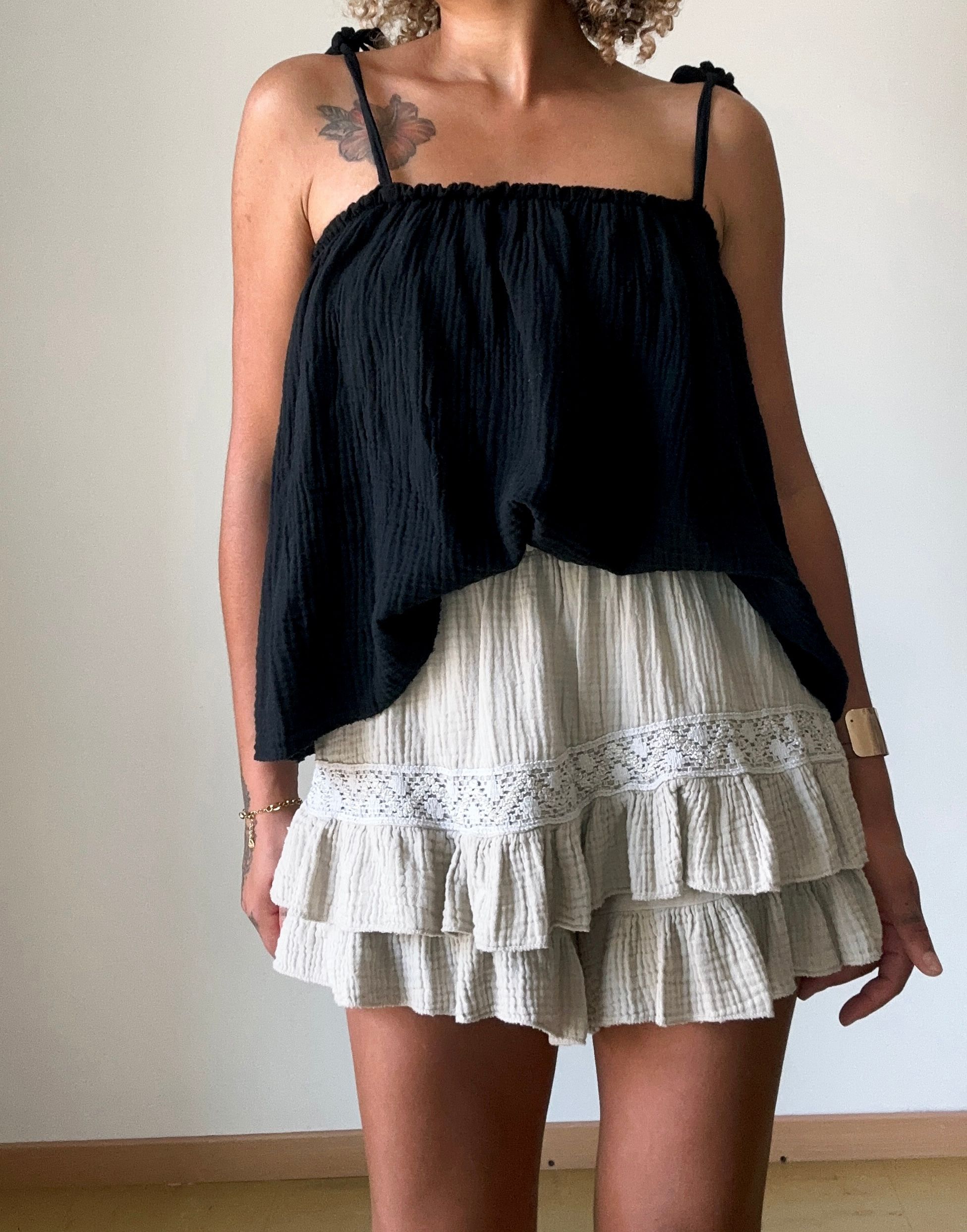 JUPE SHORT BEIGE