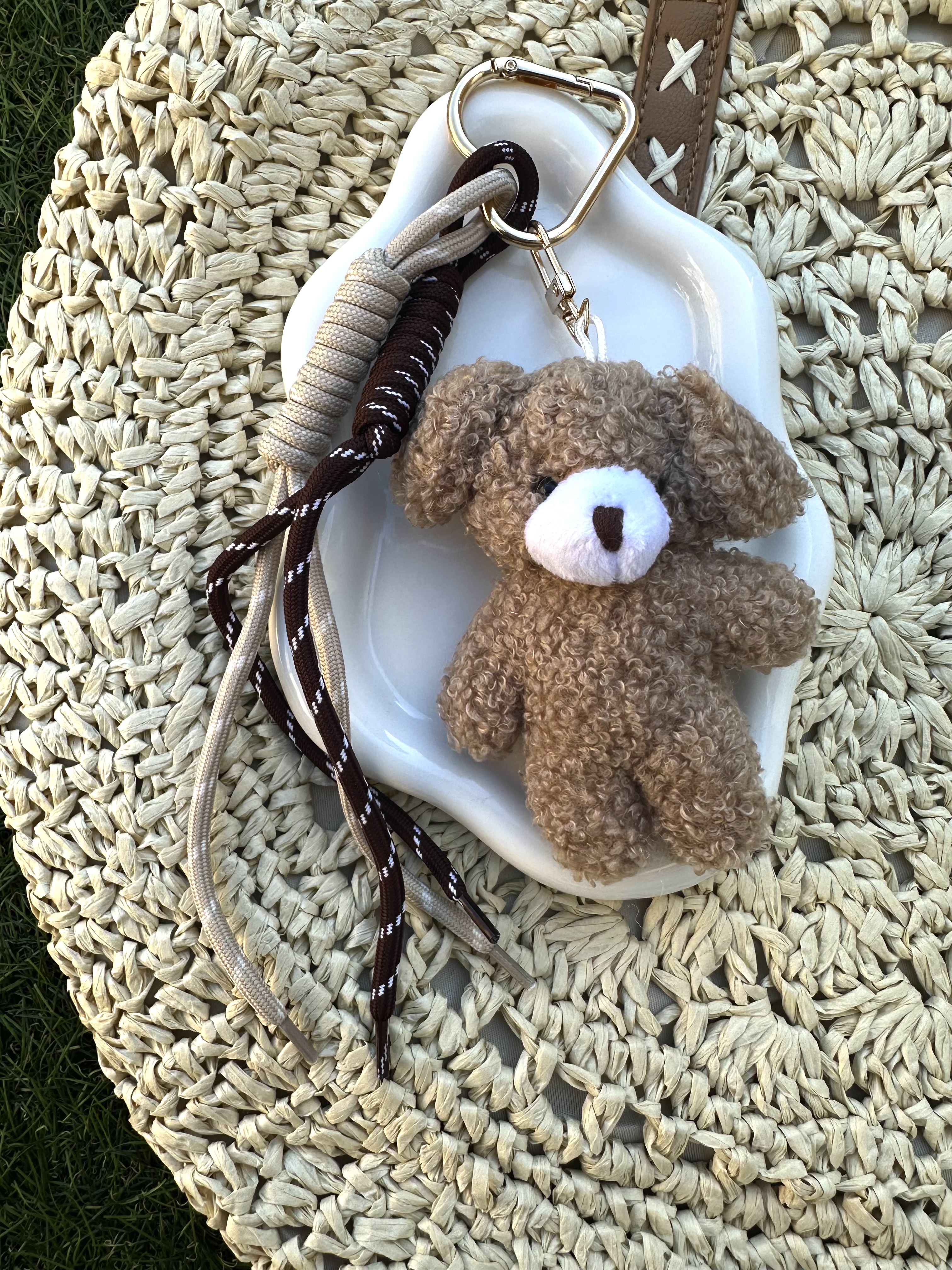 PORTE CLEFS/GRIGRI OURS MARRON CLAIR