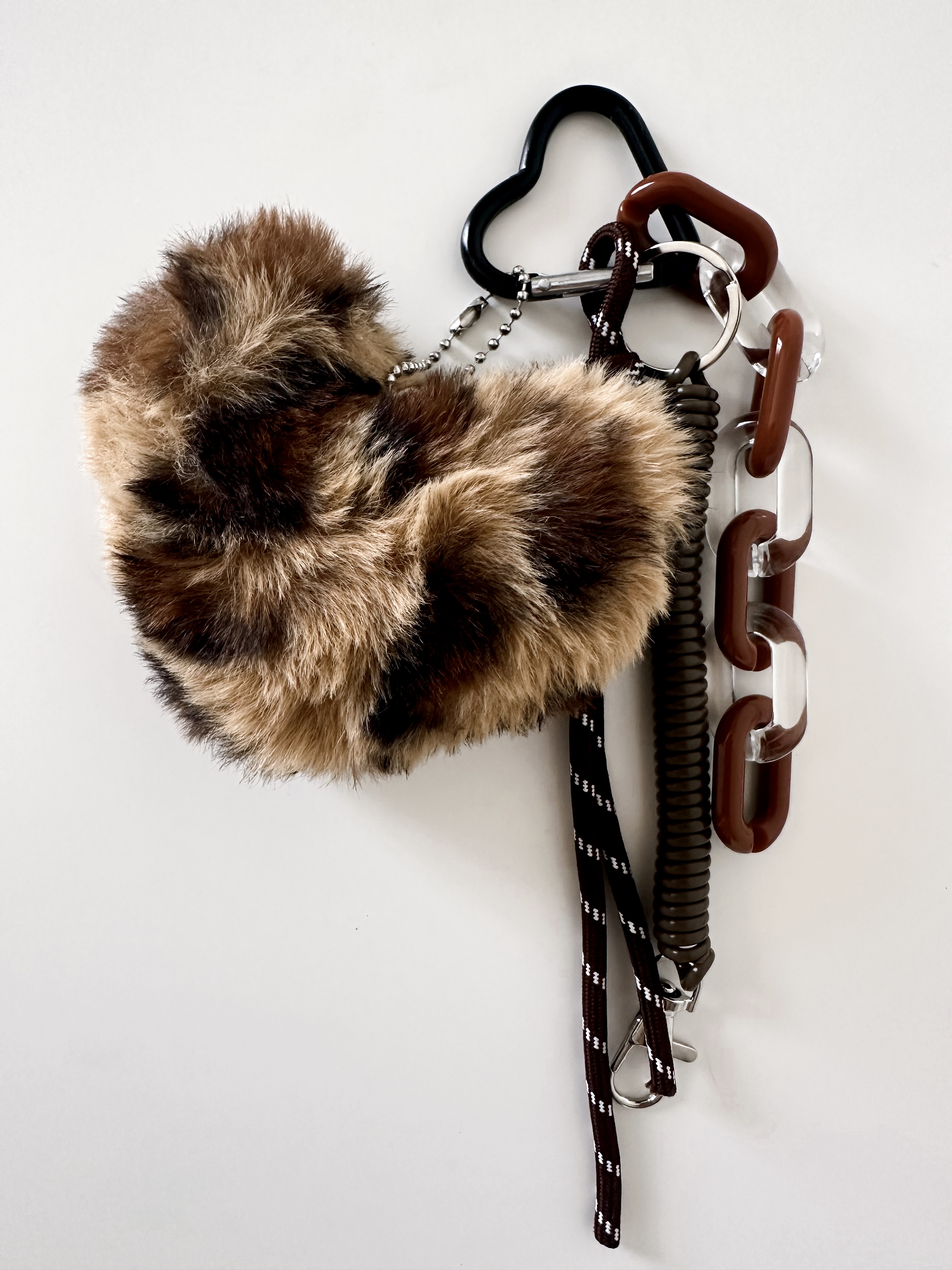 GRIFRI DE SAC COEUR FOURRURE