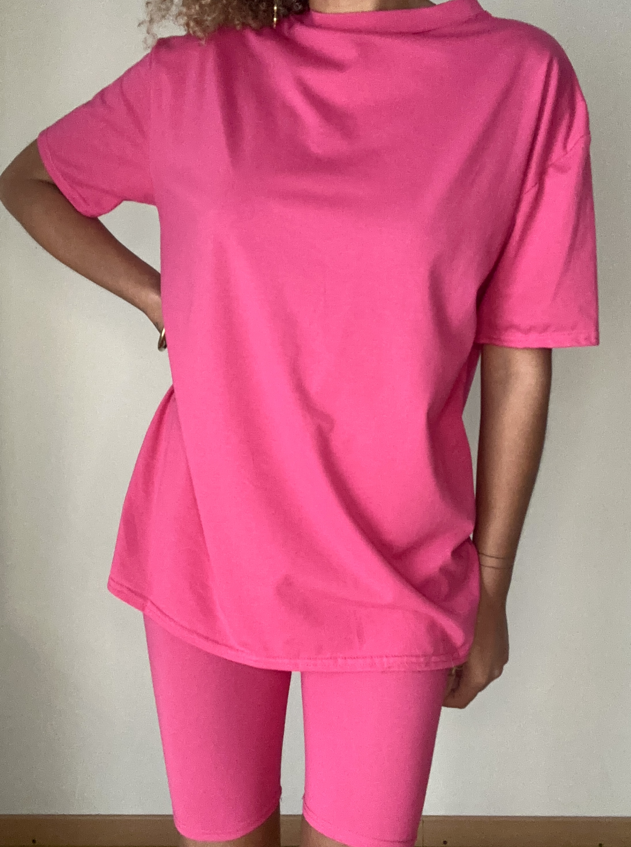 ENSEMBLE TEE SHIRT + SHORT ROSE