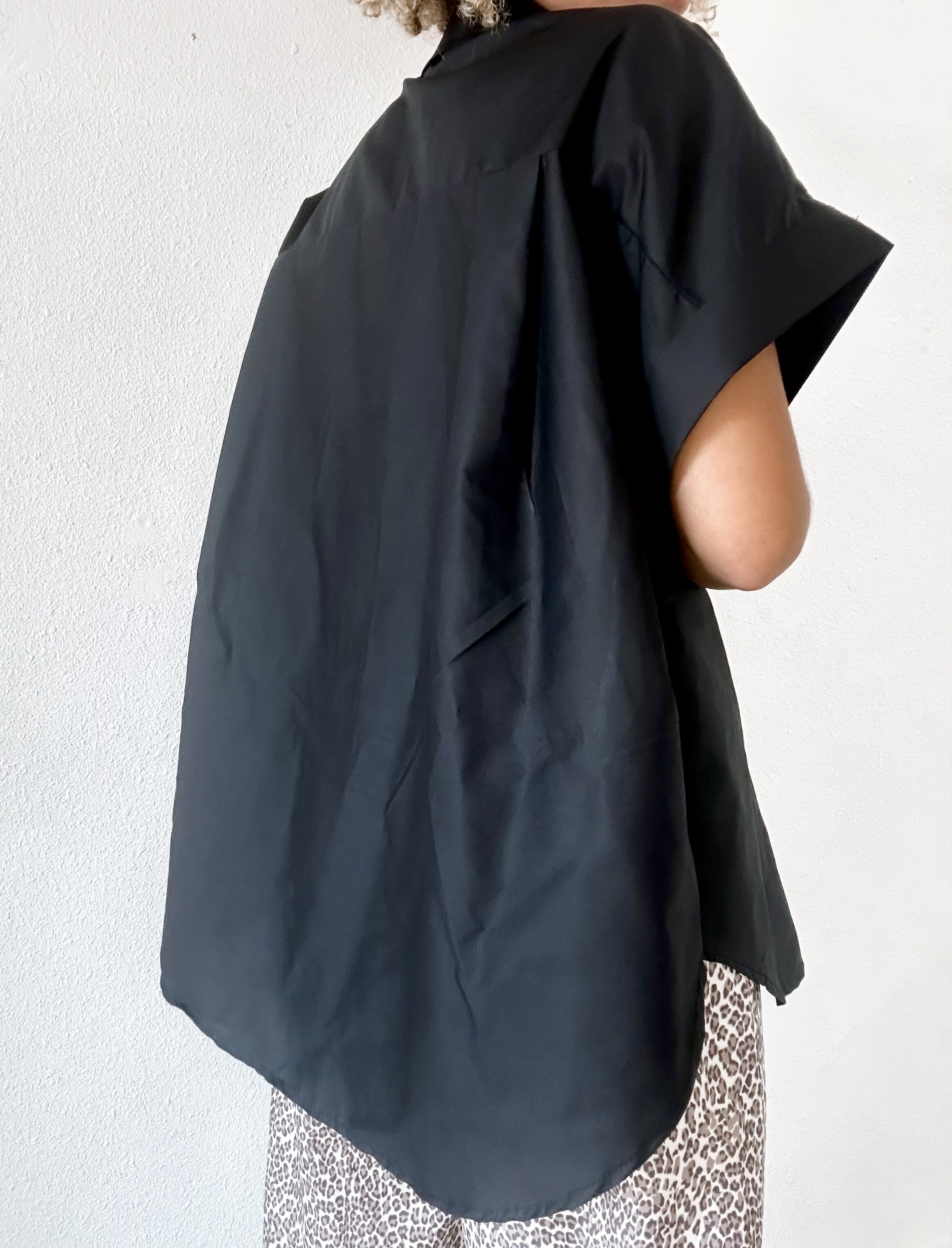 CHEMISE COUPE OVERSIZE NOIR