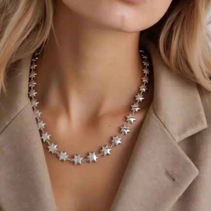 COLLIER ÉTOILES ARGENT