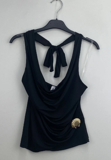 TOP COQUILLAGE NOIR