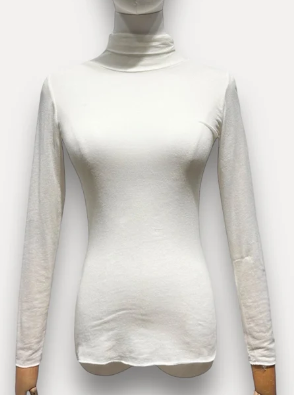 SOUS PULL CACHEMIRE COL ROULÉ ÉCRU