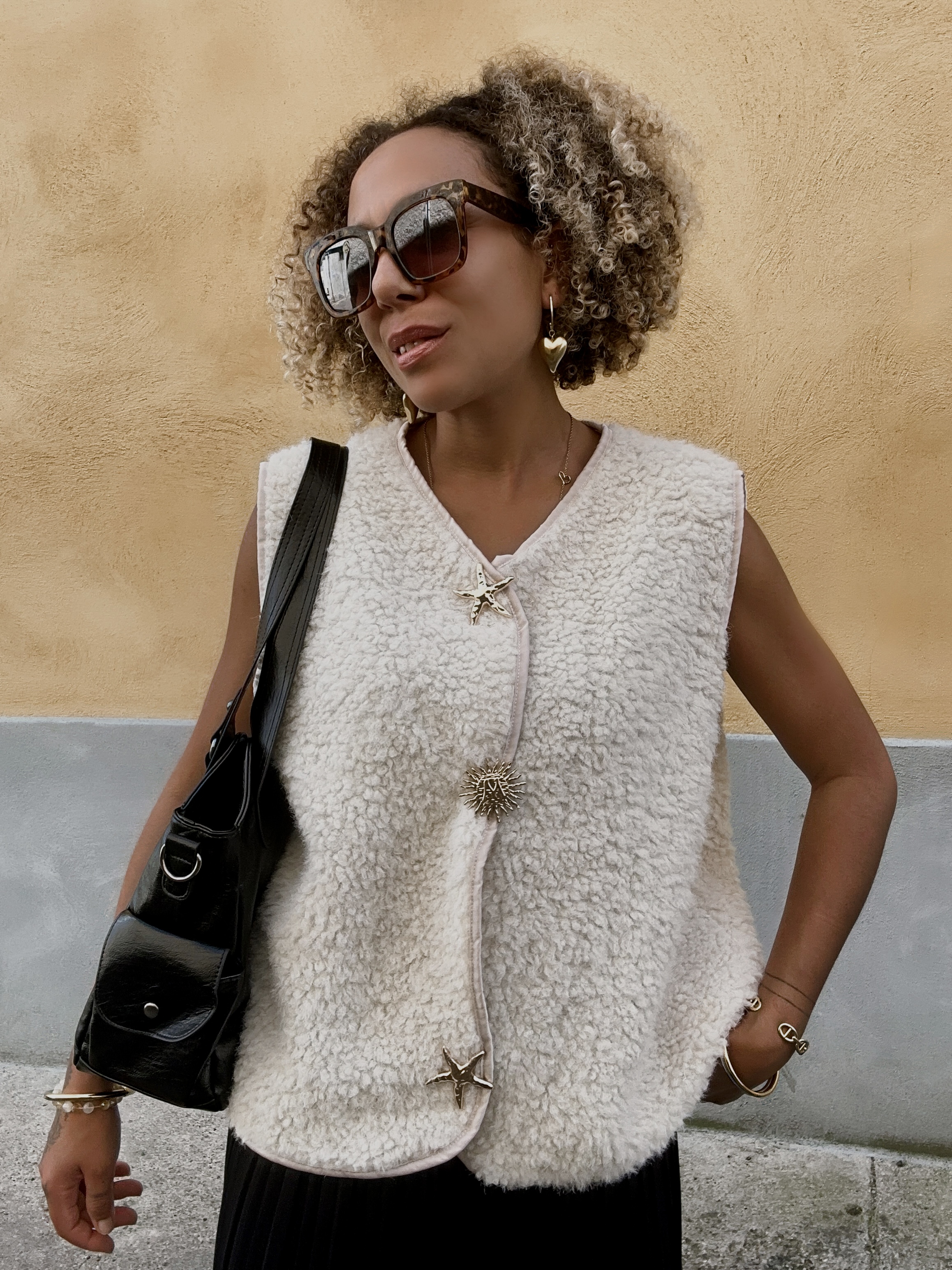 GILET EFFET TEDDY 