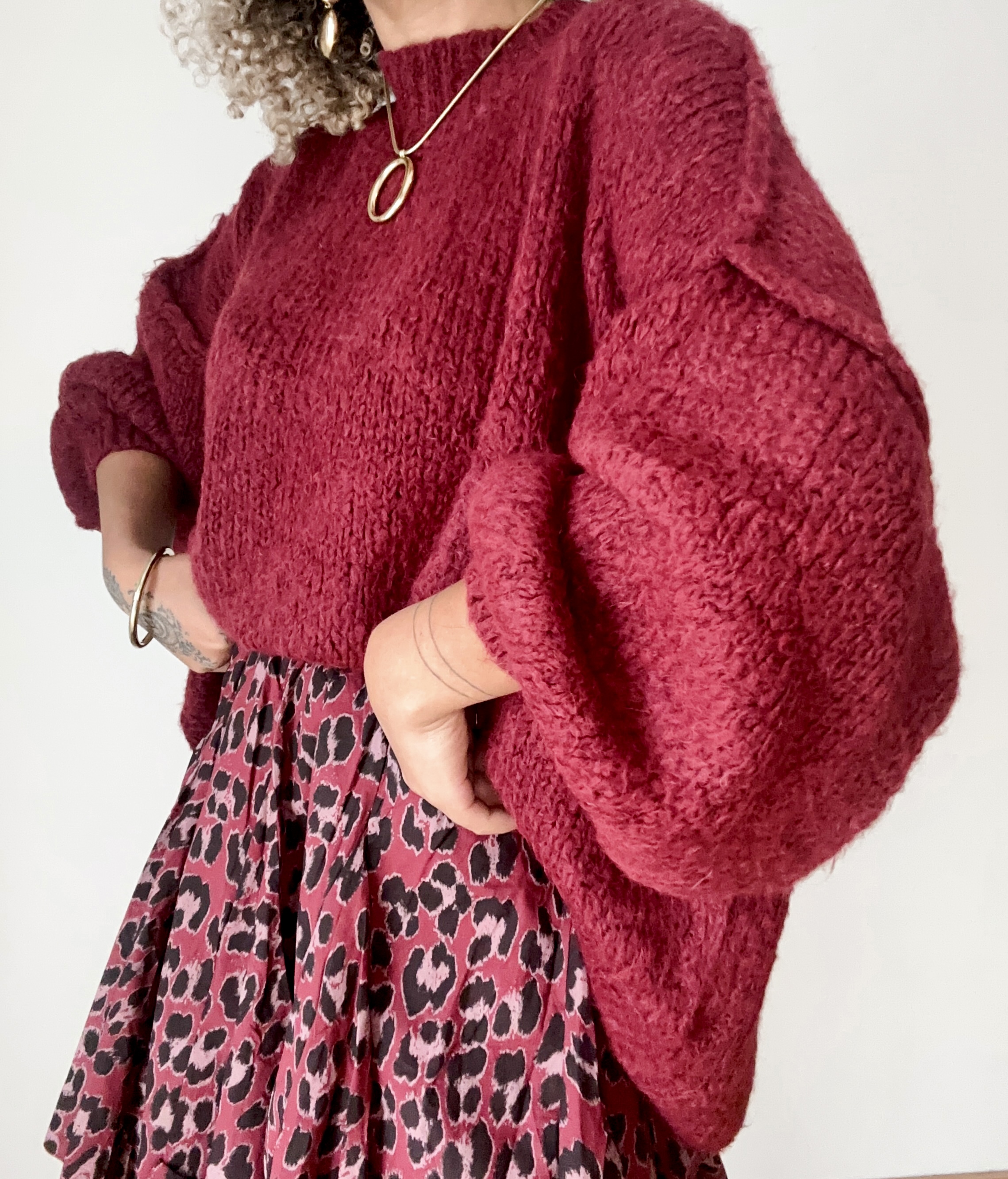 PULL EMI BORDEAUX🍒