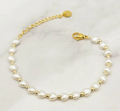 BRACELET PERLES COEURS