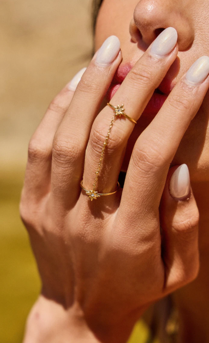 BAGUE DOUBLE CHAÏNE ARGENT