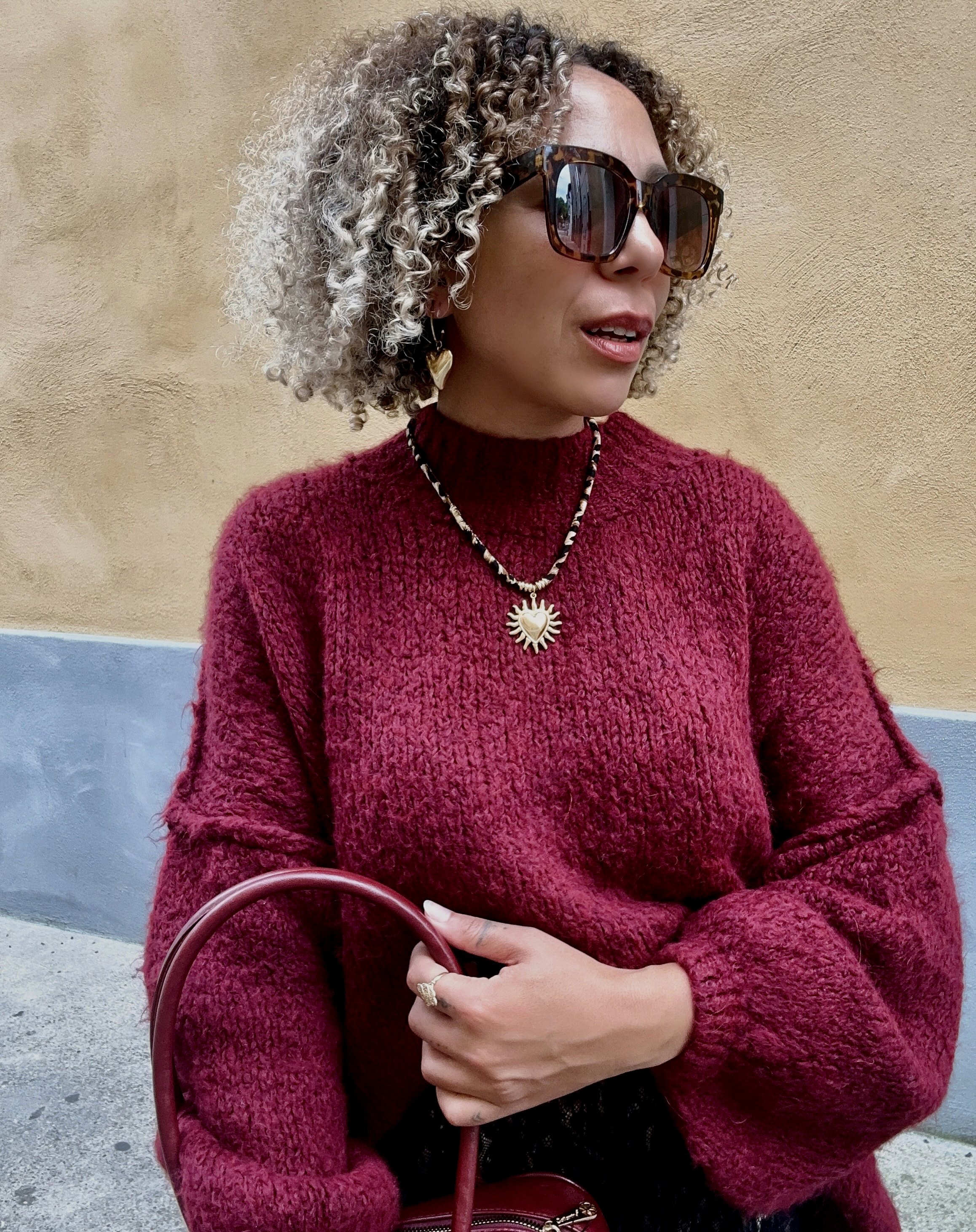 COLLIER COEUR LEOPARD