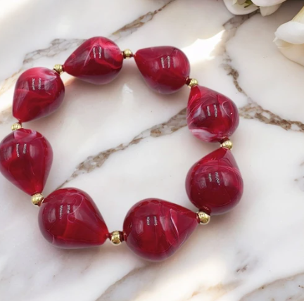 BRACELET LISON FRAMBOISE