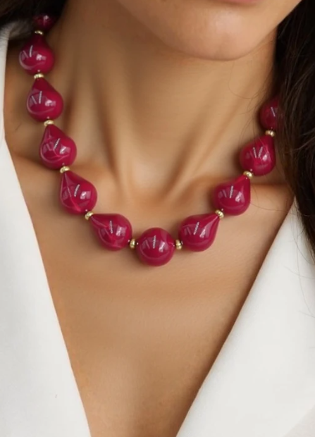 COLLIER LISON FRAMBOISE