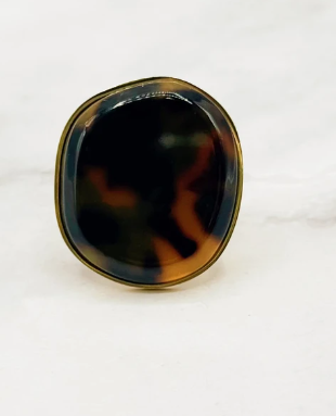 BAGUE FORME IRRÉGULIÈRE LÉOPARD