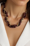 COLLIER FOULARD CHOCO