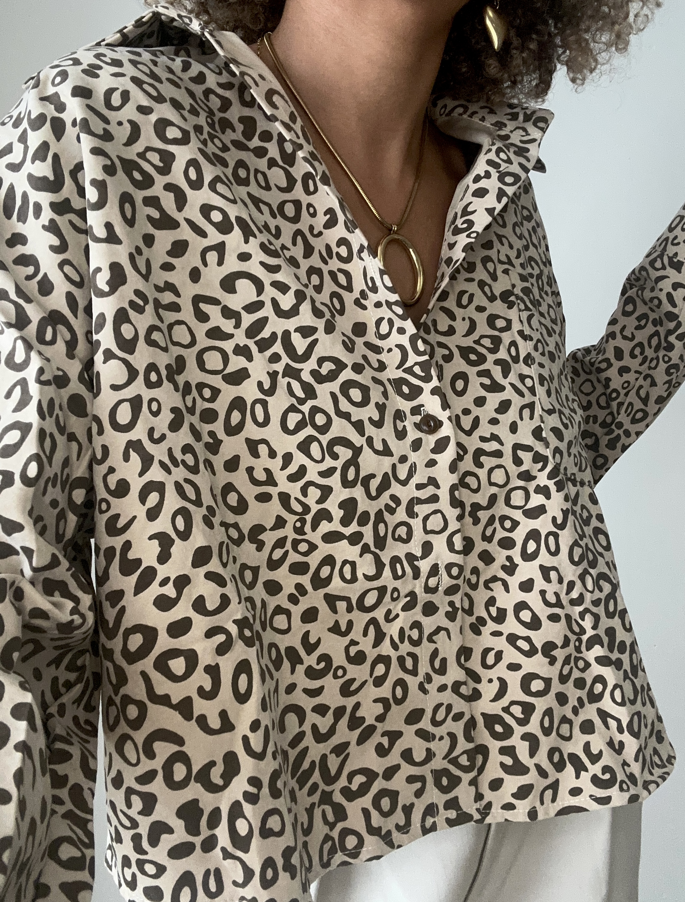 CHEMISE COURTE TAUPE