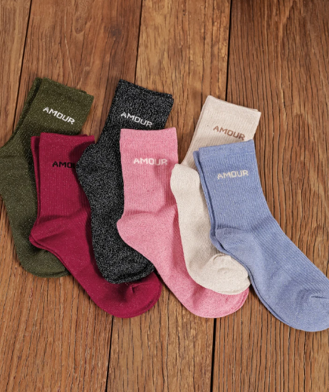CHAUSSETTES BRILLANTES AMOUR