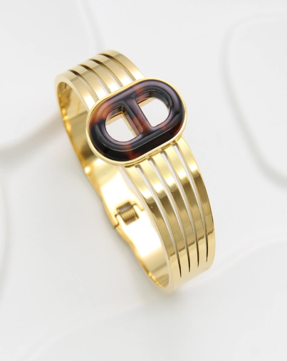 BRACELET JONC MOTIF LÉOPARD
