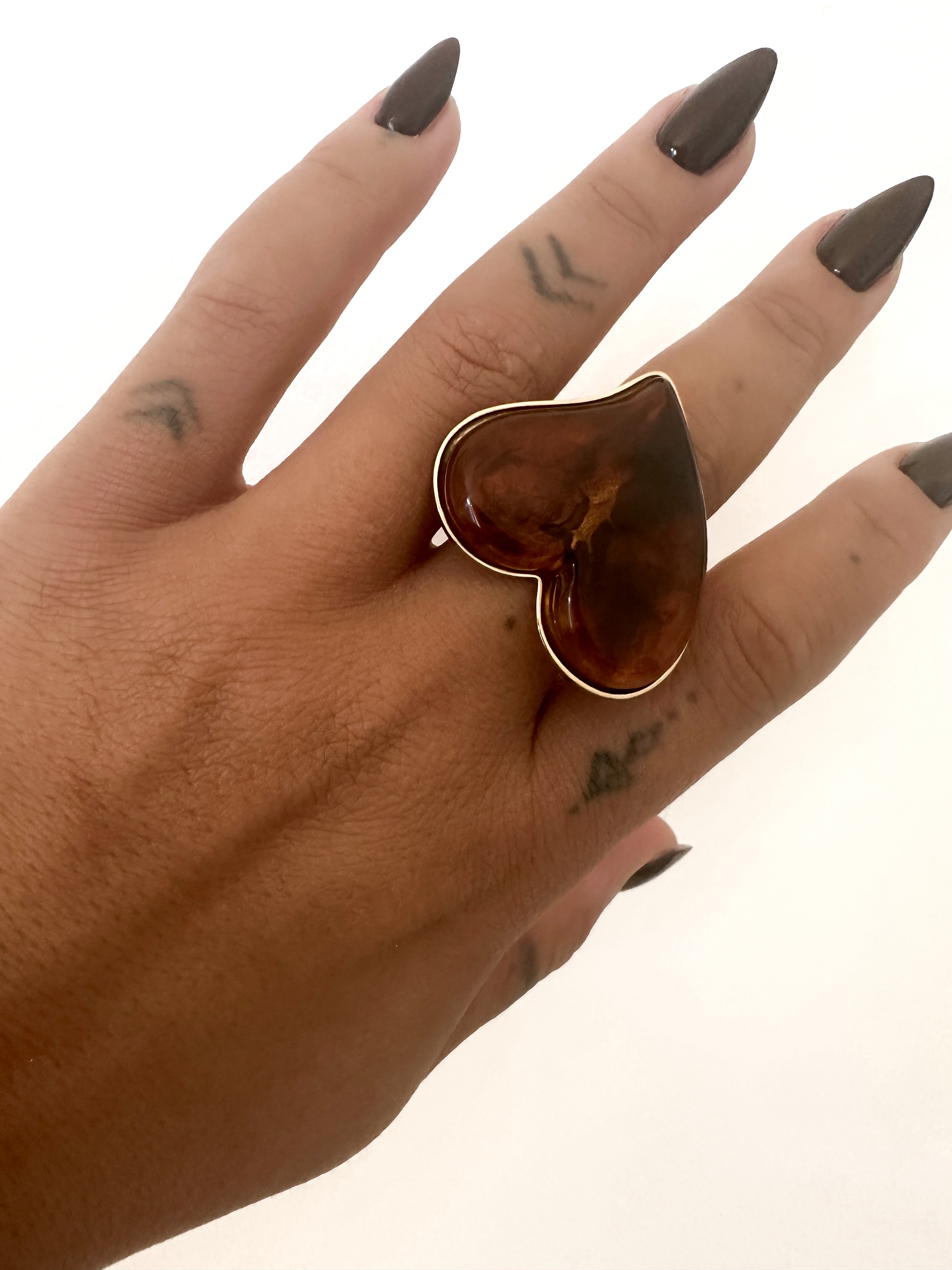 BAGUE COEUR LÉOPARD