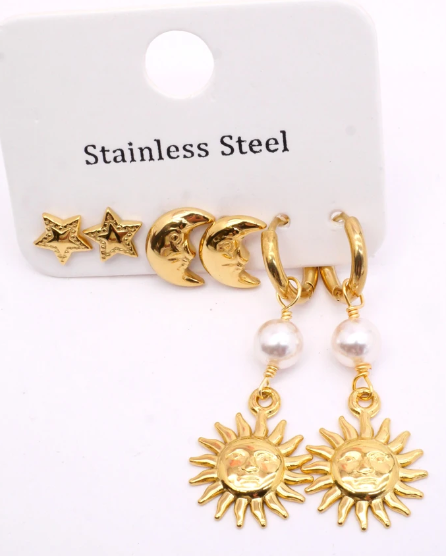 BOUCLES SOLEIL LUNE ETOILE