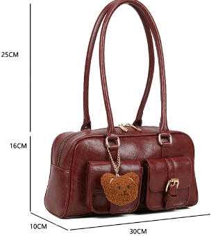 SAC TEDDY BORDEAUX